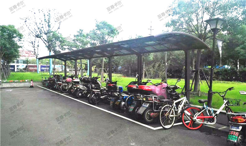 松江大學城自行車車棚安裝