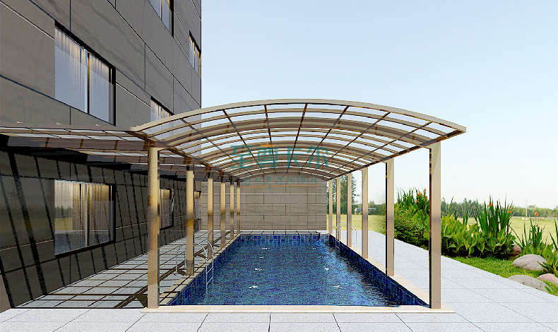 你以為雨棚就只能是雨棚？搖身變成陽光泳池棚，通透又美觀