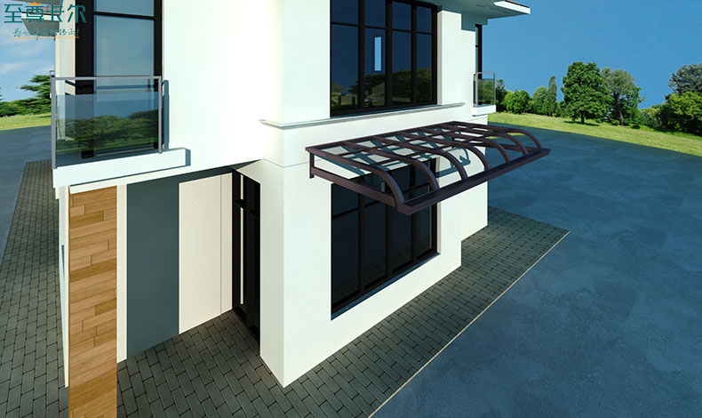 大門雨棚效果圖大全？耐力板雨棚壽命多長？