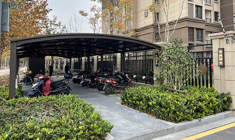 小區(qū)車(chē)棚圖片？制作電動(dòng)車(chē)棚？